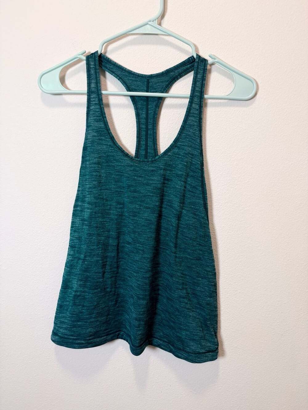 Lululemon Athletica Teal Green Heathered Racerback Workout Tank Top